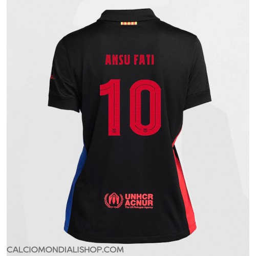 Maglie da calcio Barcelona Ansu Fati #10 Seconda Maglia Femminile 2024-25 Manica Corta